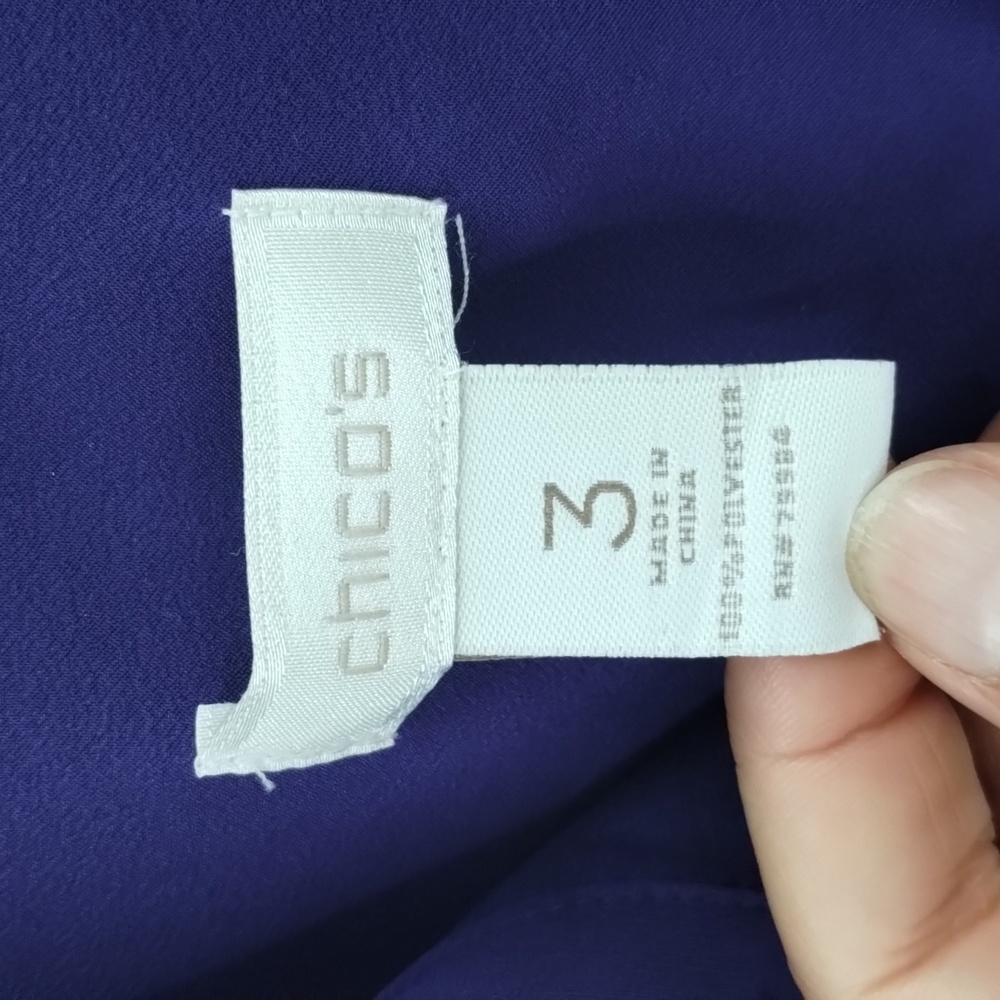 Chico's Deep Purple Button-Down Shirt - image 6